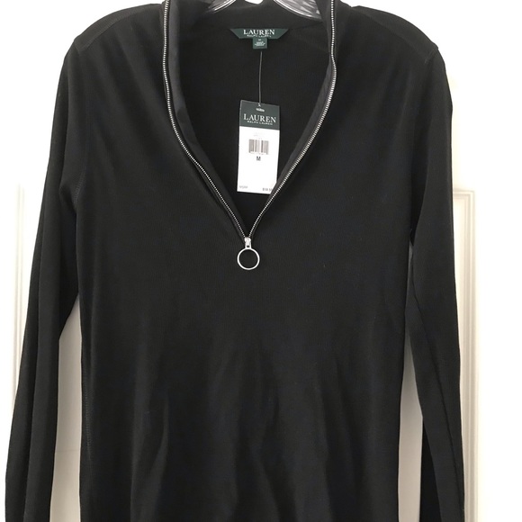 Ralph Lauren Tops Ralph Lauren Black Half Zip Womens Top M Nwt Poshmark